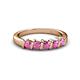 3 - Talia Pink Sapphire Wedding Band 