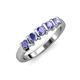 4 - Talia Tanzanite Wedding Band 