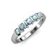 4 - Talia Aquamarine Wedding Band 