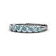 1 - Talia Aquamarine Wedding Band 