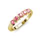 4 - Talia Pink Tourmaline Wedding Band 