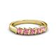 3 - Talia Pink Tourmaline Wedding Band 