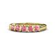 1 - Talia Pink Tourmaline Wedding Band 