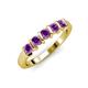 4 - Talia Amethyst Wedding Band 