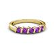 3 - Talia Amethyst Wedding Band 