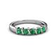 3 - Talia Emerald Wedding Band 