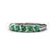1 - Talia Emerald Wedding Band 