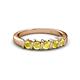 3 - Talia Yellow Sapphire Wedding Band 