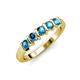 4 - Talia London Blue Topaz Wedding Band 