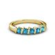 3 - Talia London Blue Topaz Wedding Band 