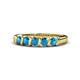 1 - Talia London Blue Topaz Wedding Band 