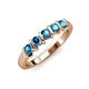 4 - Talia London Blue Topaz Wedding Band 
