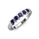 4 - Talia Blue Sapphire Wedding Band 