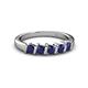 3 - Talia Blue Sapphire Wedding Band 