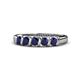 1 - Talia Blue Sapphire Wedding Band 