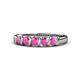 1 - Talia Pink Sapphire Wedding Band 