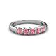 3 - Talia Pink Tourmaline Wedding Band 