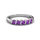 3 - Talia Amethyst Wedding Band 