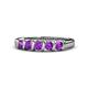1 - Talia Amethyst Wedding Band 