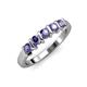4 - Talia Iolite Wedding Band 