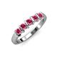 4 - Talia Rhodolite Garnet Wedding Band 