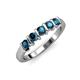 4 - Talia Blue Diamond Wedding Band 