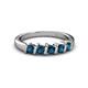 3 - Talia Blue Diamond Wedding Band 