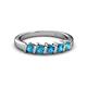 3 - Talia London Blue Topaz Wedding Band 