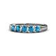 1 - Talia London Blue Topaz Wedding Band 
