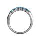 6 - Talia London Blue Topaz Wedding Band 