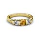 3 - Raea Citrine and Diamond Three Stone Engagement Ring 