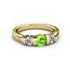 3 - Raea Peridot and Diamond Three Stone Engagement Ring 