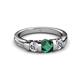 3 - Raea Emerald and Diamond Three Stone Engagement Ring 