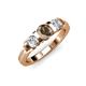 2 - Raea Smoky Quartz and Diamond Three Stone Engagement Ring 