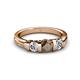 3 - Raea Smoky Quartz and Diamond Three Stone Engagement Ring 