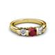 2 - Raea Ruby and Diamond Three Stone Engagement Ring 