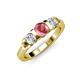 2 - Raea Pink Tourmaline and Diamond Three Stone Engagement Ring 