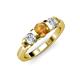 2 - Raea Citrine and Diamond Three Stone Engagement Ring 