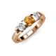 2 - Raea Citrine and Diamond Three Stone Engagement Ring 