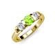2 - Raea Peridot and Diamond Three Stone Engagement Ring 