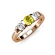 2 - Raea Yellow and White Diamond Three Stone Engagement Ring 