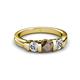 3 - Raea Smoky Quartz and Diamond Three Stone Engagement Ring 