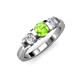 2 - Raea Peridot and Diamond Three Stone Engagement Ring 