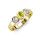 2 - Naava Yellow and White Diamond Three Stone Engagement Ring 