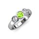2 - Naava Peridot and Diamond Three Stone Engagement Ring 