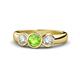 1 - Naava Peridot and Diamond Three Stone Engagement Ring 
