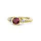 1 - Azalea Ruby and Diamond Three Stone Engagement Ring 