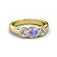 3 - Naava Tanzanite and Diamond Three Stone Engagement Ring 
