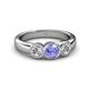 3 - Naava Tanzanite and Diamond Three Stone Engagement Ring 