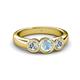 3 - Naava Aquamarine and Diamond Three Stone Engagement Ring 